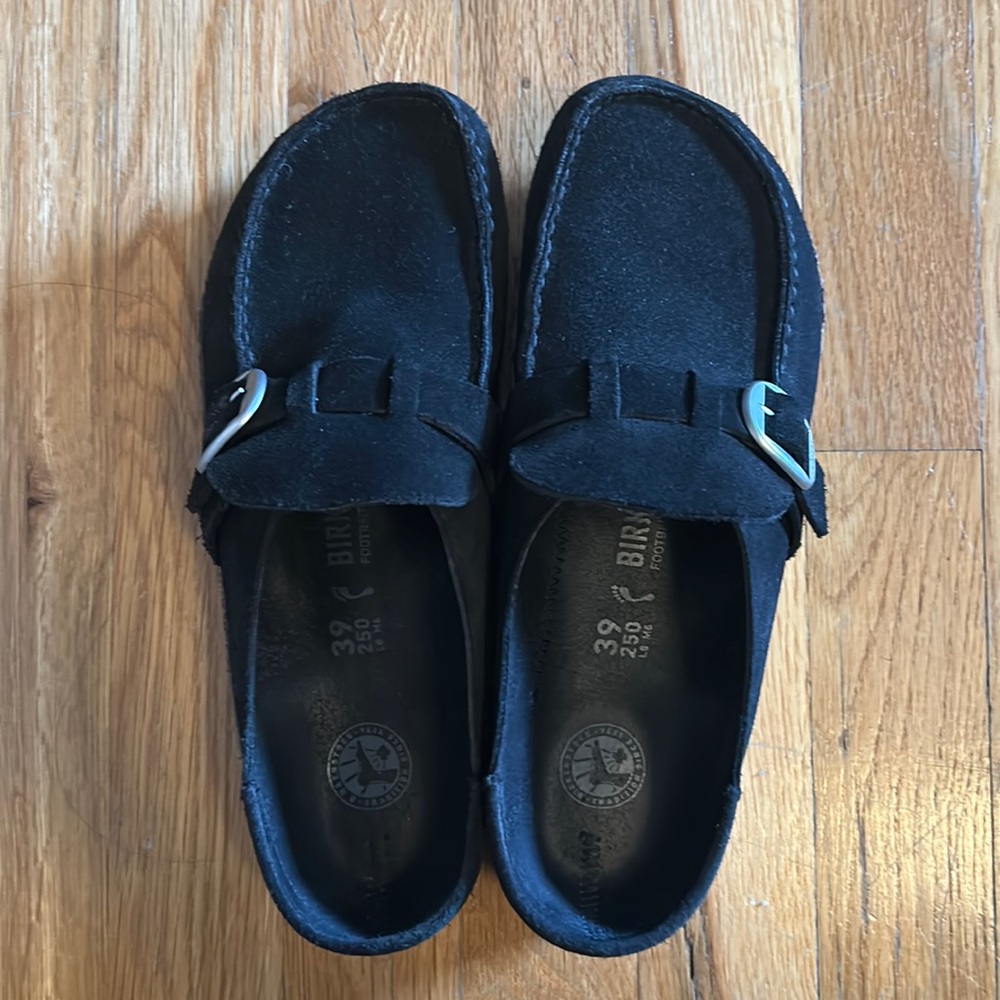 Birkenstock Buckley Nubuck Leather Black Suede